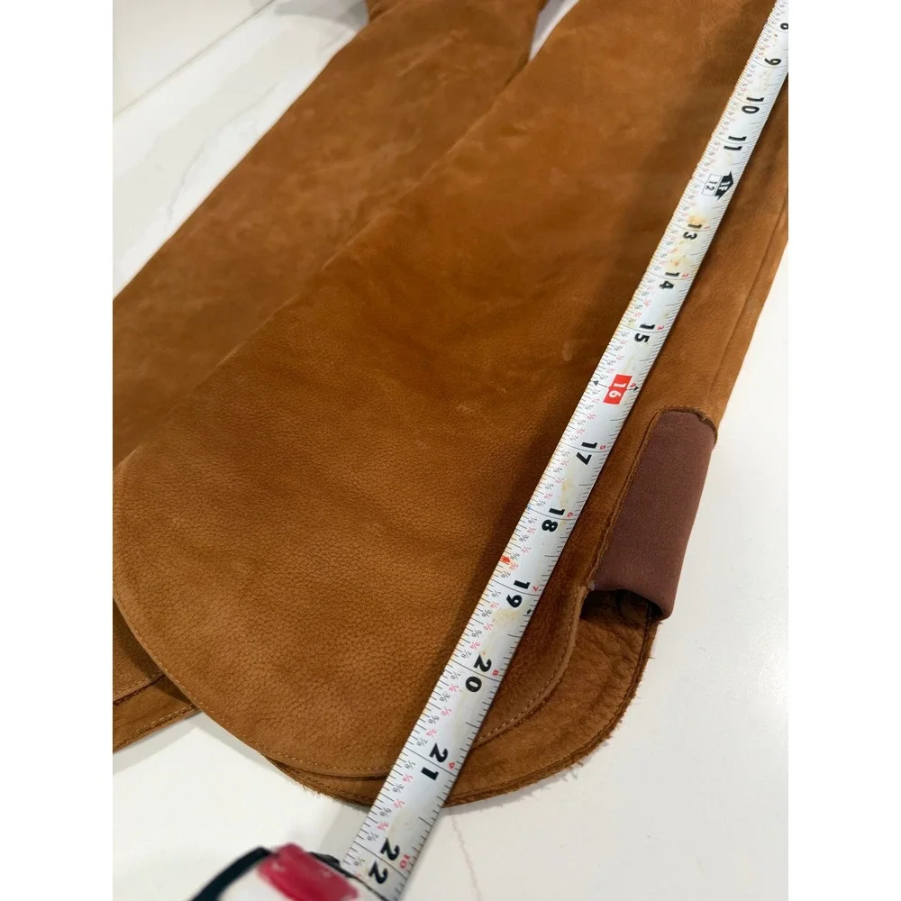 Stuart Weitzman Cognac Brown Suede Over The‎ Knee Slouchy Block Heel Boots